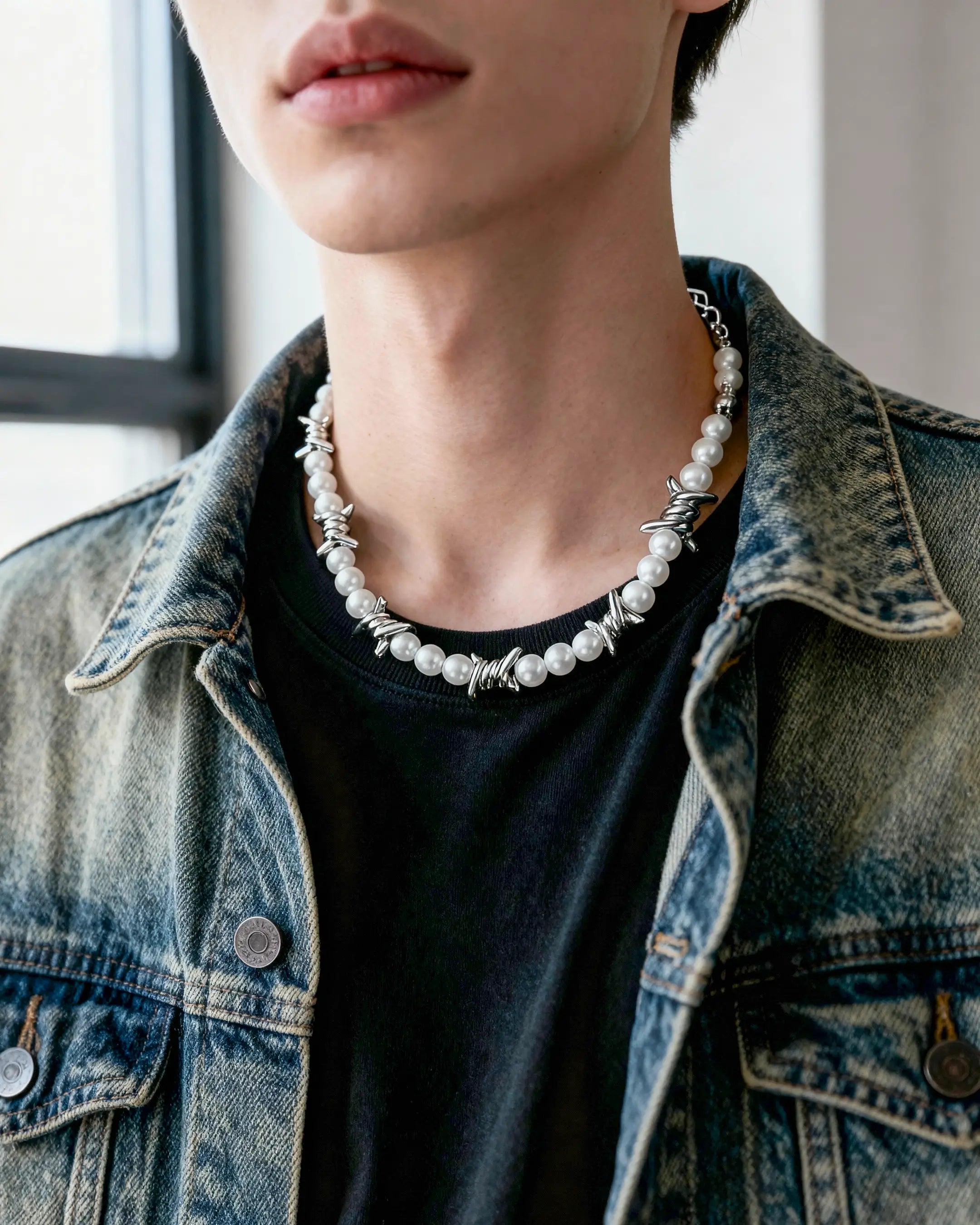 Acantha – Collar de Perlas con Espinas