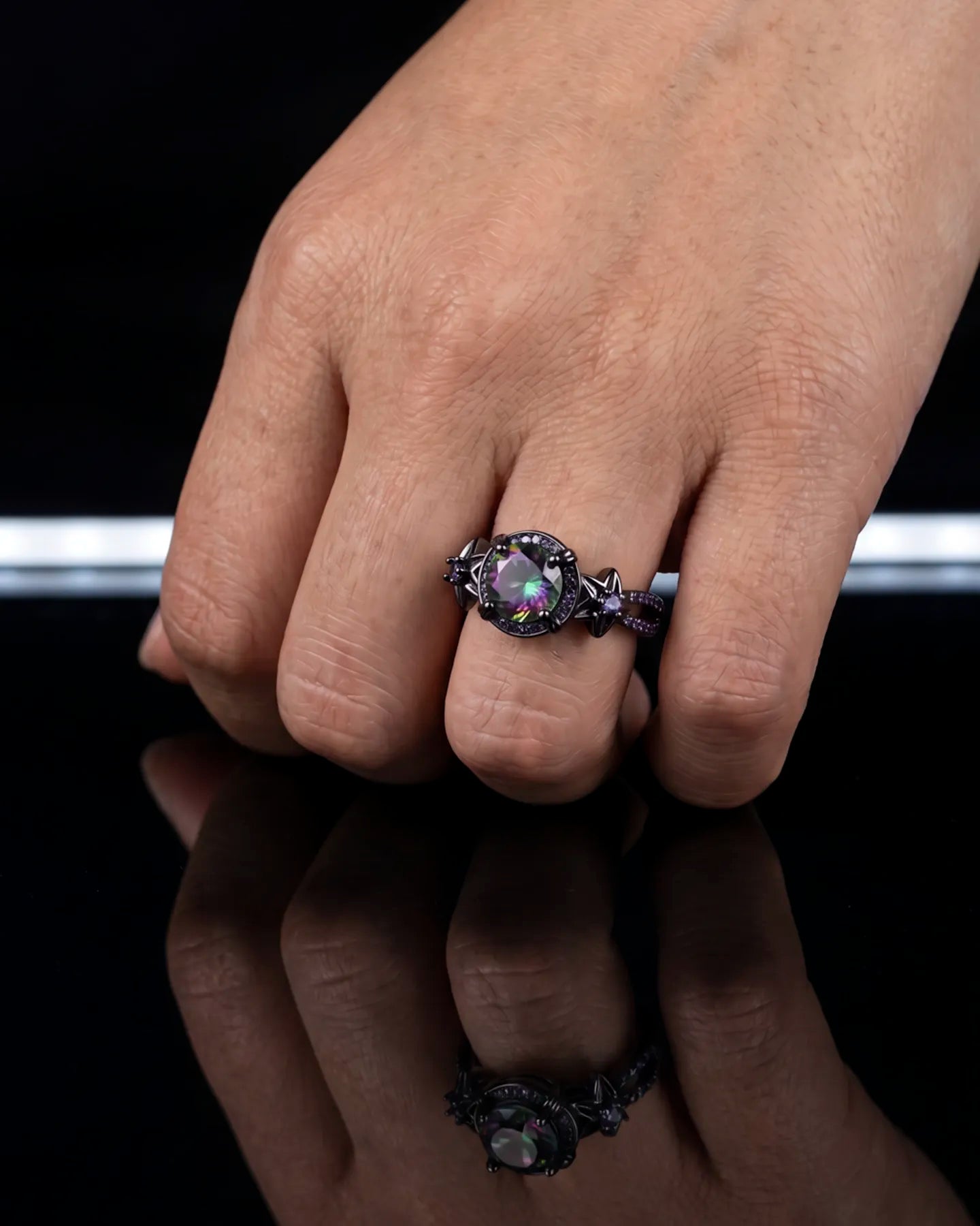 Anillo Aura – Cristal Tornasol