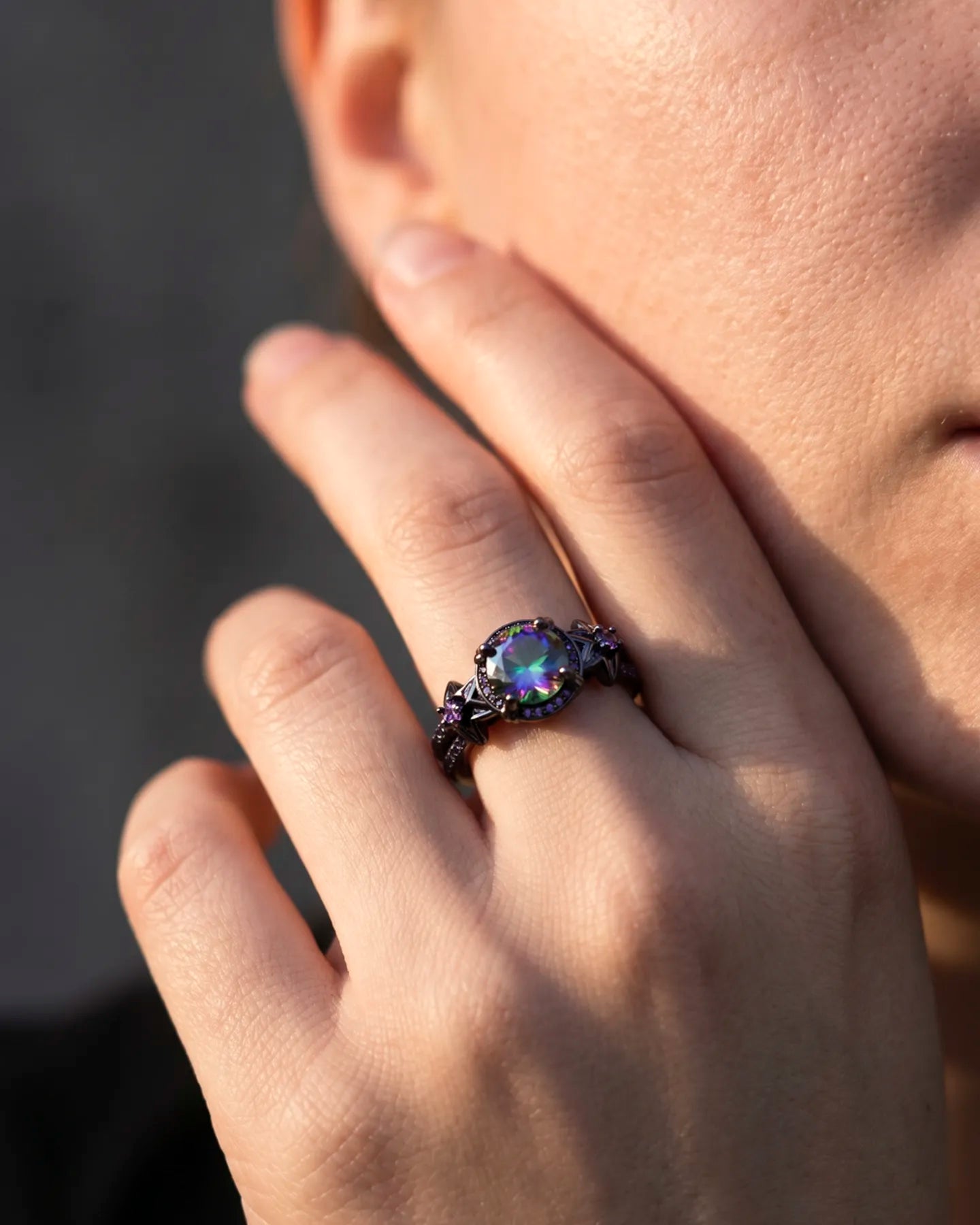 Anillo Aura – Cristal Tornasol