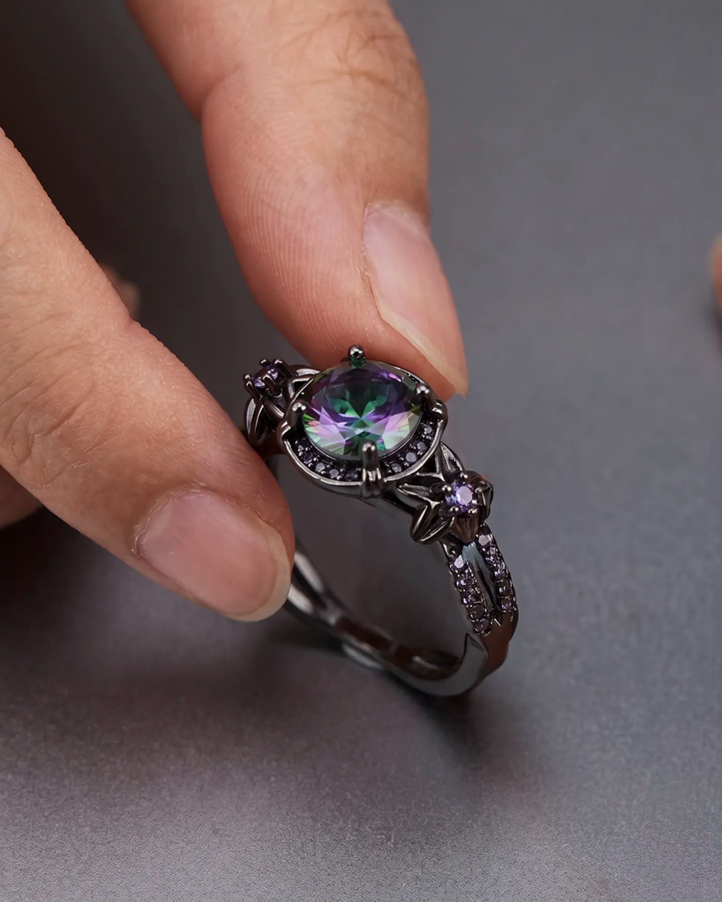 Anillo Aura – Cristal Tornasol