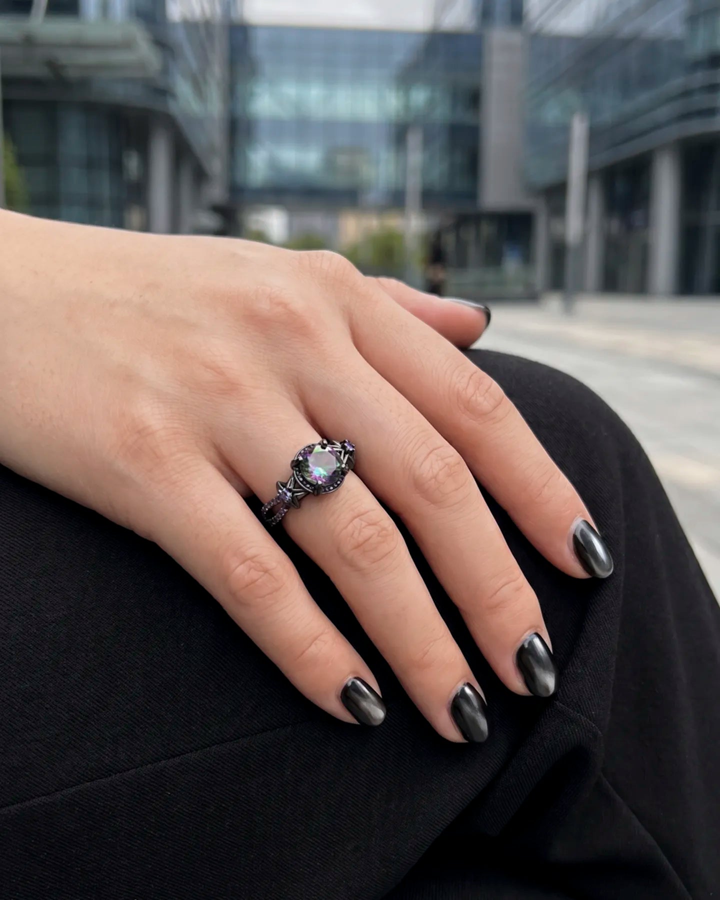 Anillo Aura – Cristal Tornasol