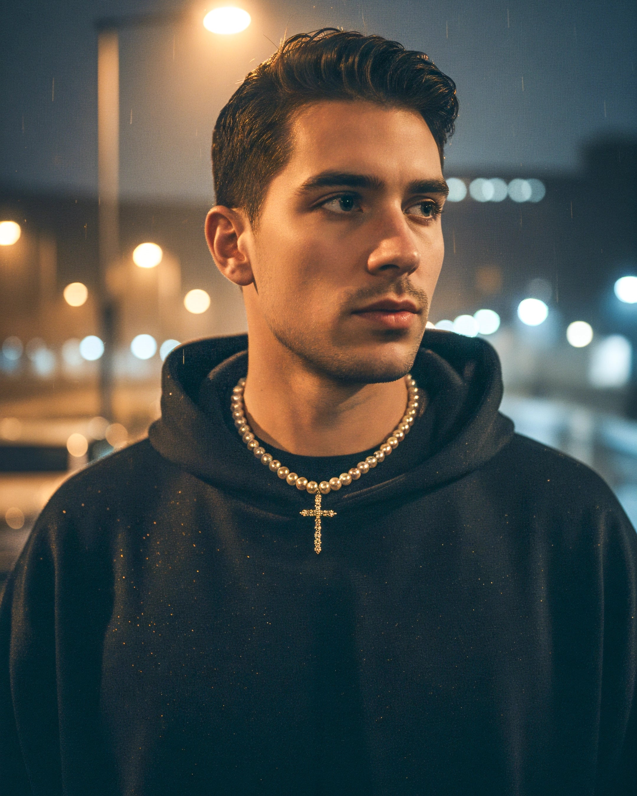 Collar Perlas con Cruz