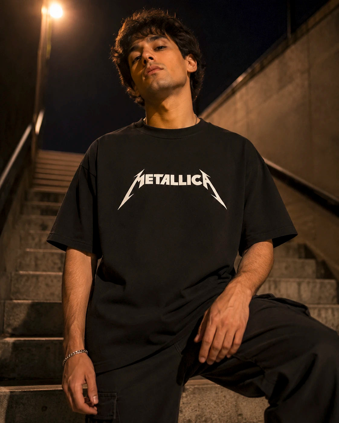 Playera Metallica – Esqueletos en Llamas