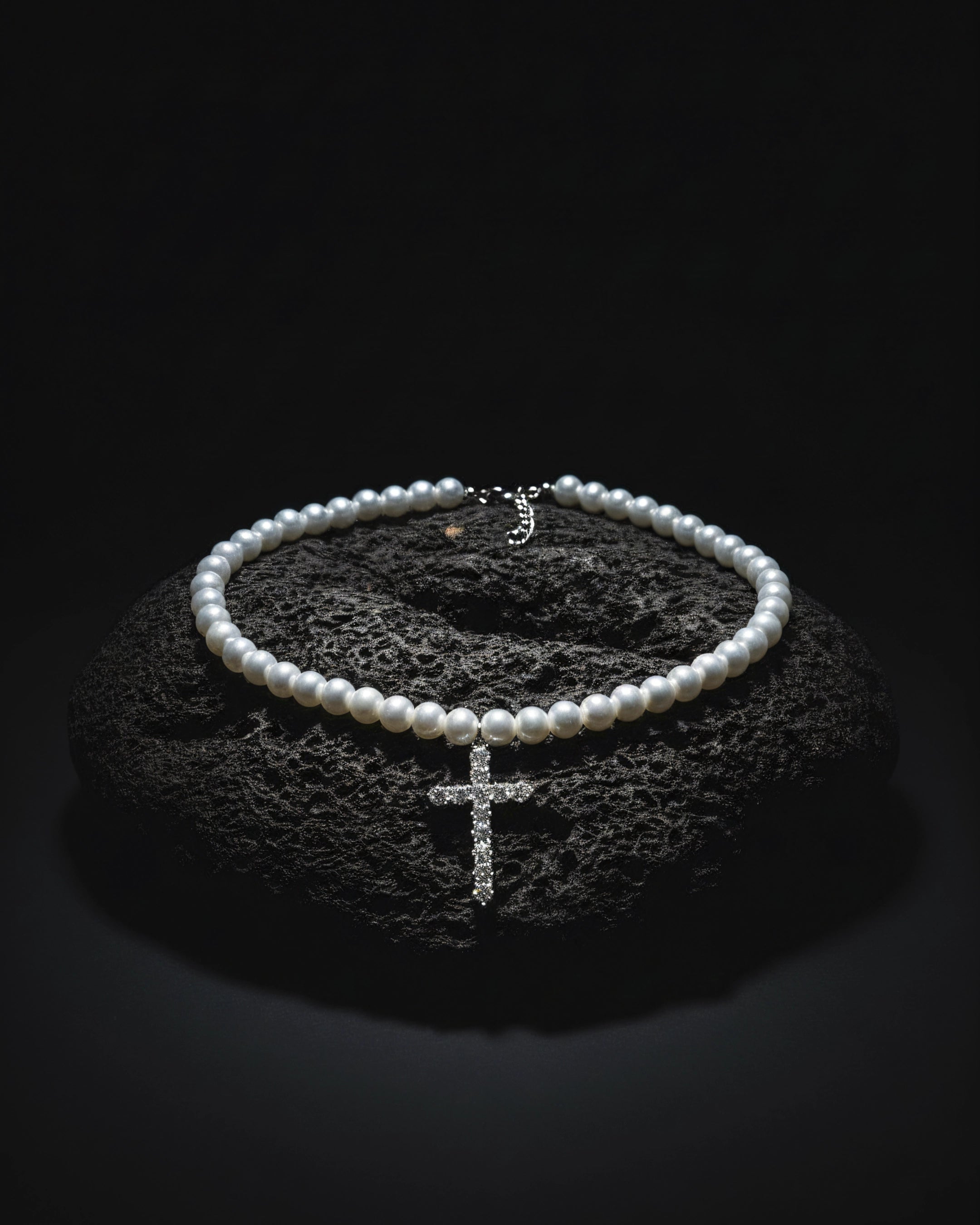 Collar Perlas con Cruz