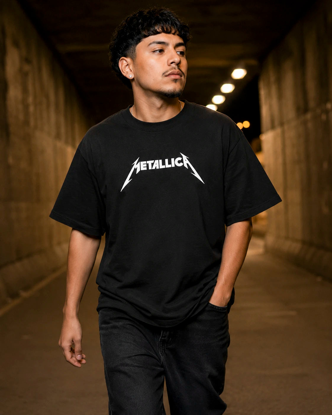 Playera Metallica – Esqueletos en Llamas