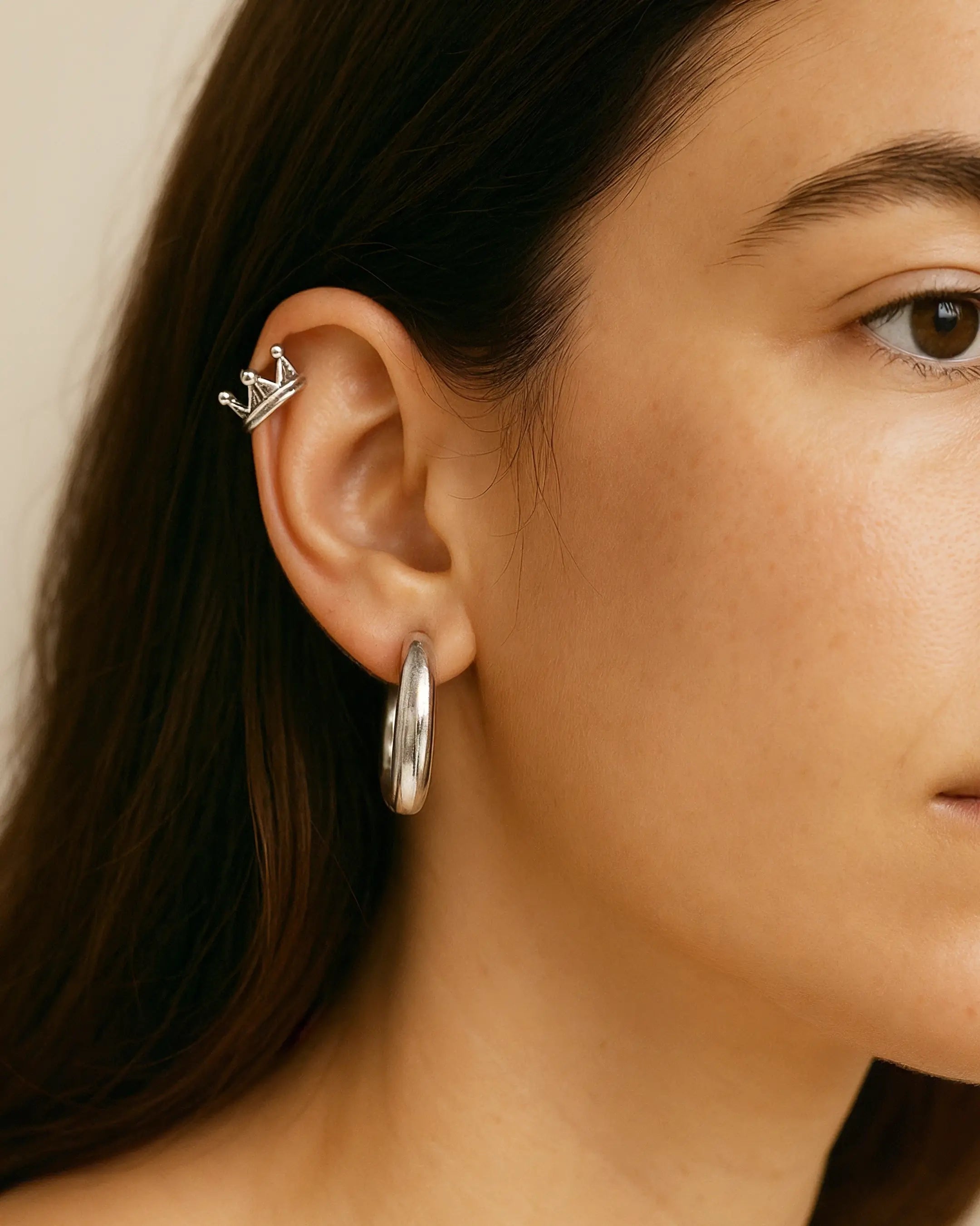 CuffQueen – Set de 3 Ear Cuffs de Corona