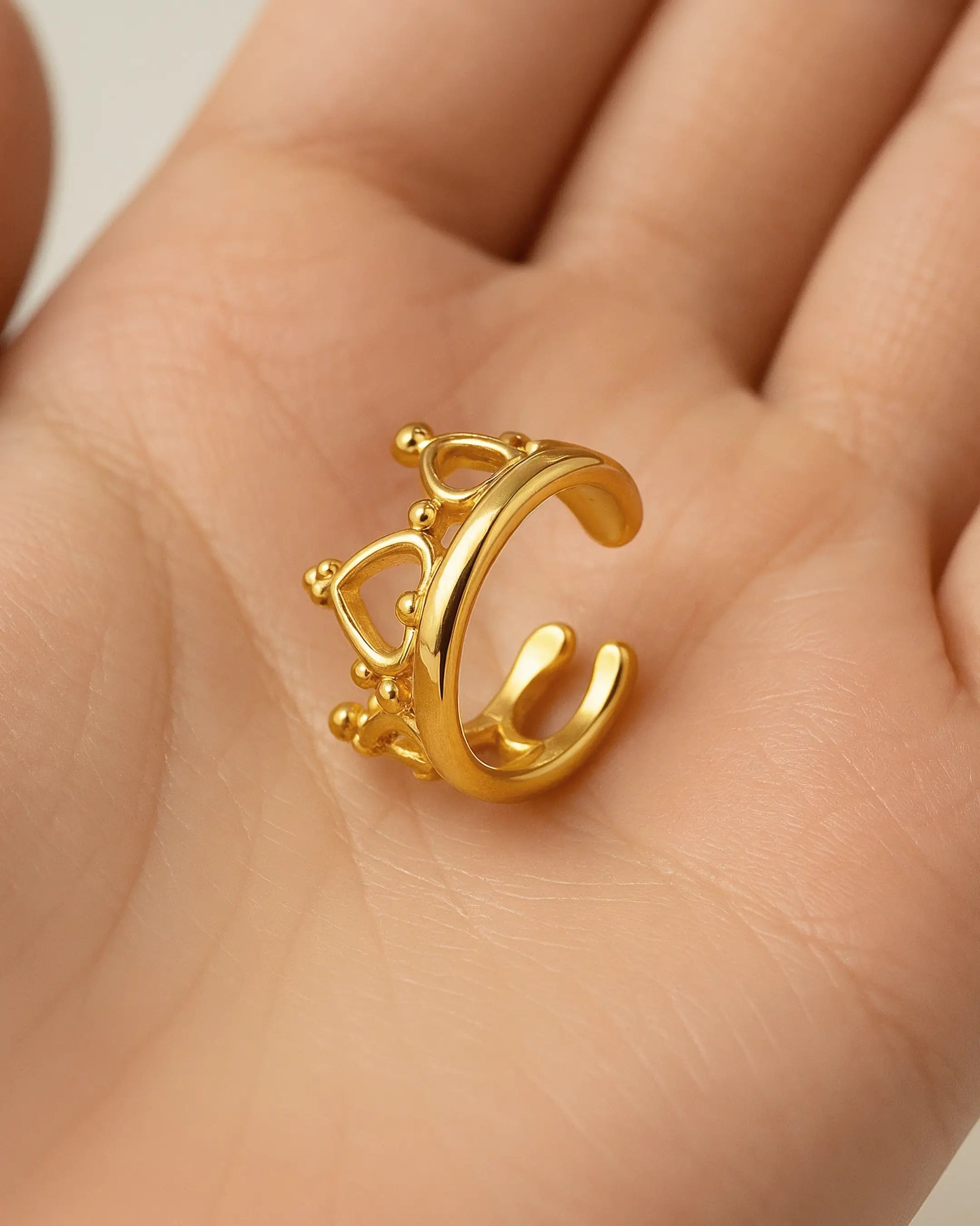 CuffQueen – Set de 3 Ear Cuffs de Corona