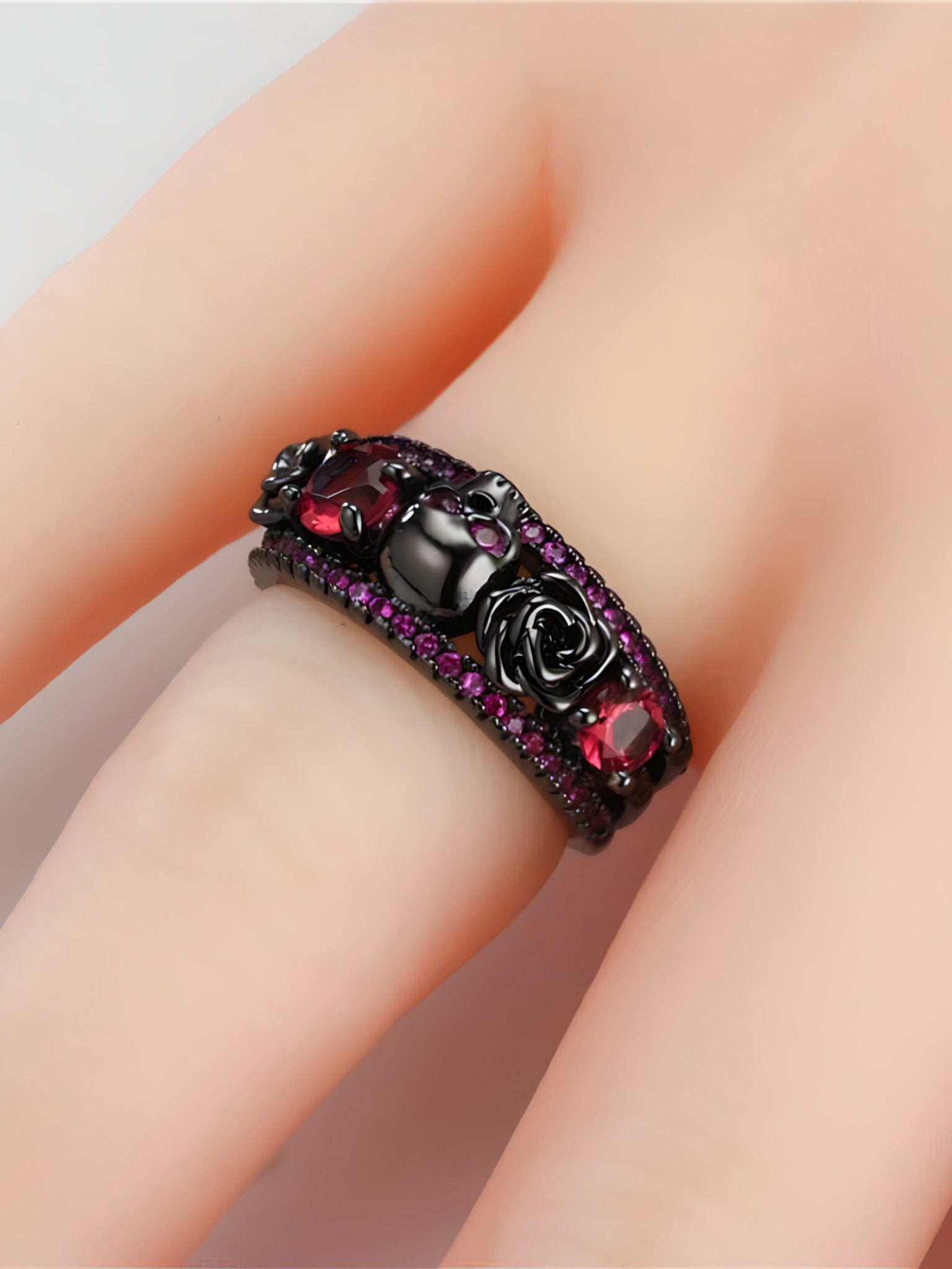 Anillo Black Roses - My Rebel Shop