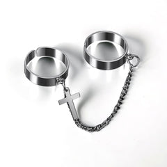 Anillo doble con cruz - My Rebel Shop