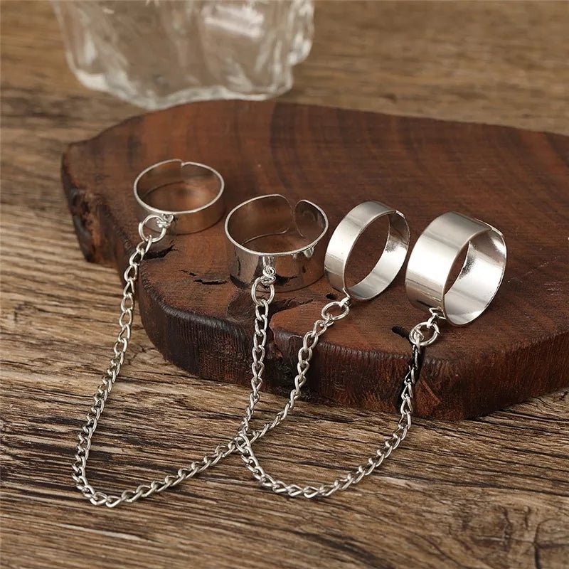 Anillo dúo con cadenas - My Rebel Shop