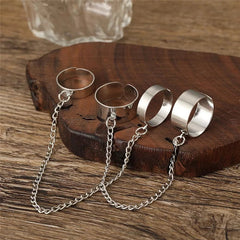 Anillo dúo con cadenas - My Rebel Shop