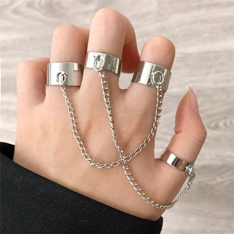 Anillo dúo con cadenas - My Rebel Shop