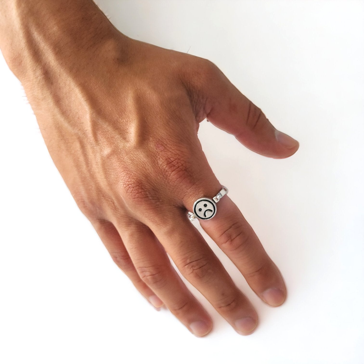 Anillo Giratorio Happy - Sad - My Rebel Shop
