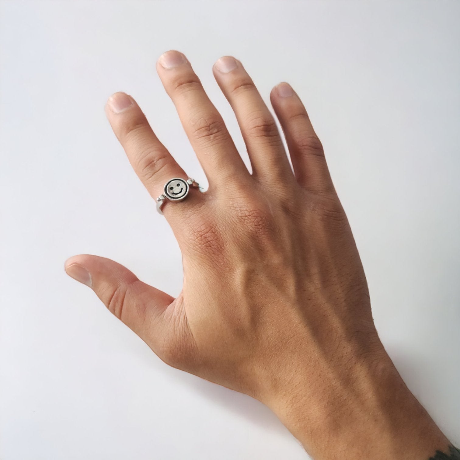 Anillo Giratorio Happy - Sad - My Rebel Shop
