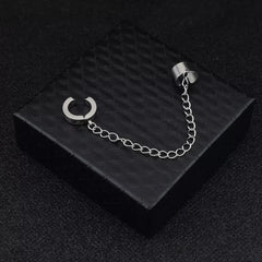 Arete doble con cadena - My Rebel Shop