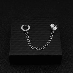 Arete doble con cadena - My Rebel Shop