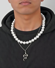 Collar Dúo de Perlas y Serpiente - My Rebel Shop