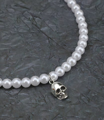 Collar Perlas Skull - My Rebel Shop