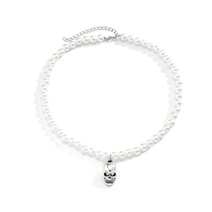 Collar Perlas Skull - My Rebel Shop