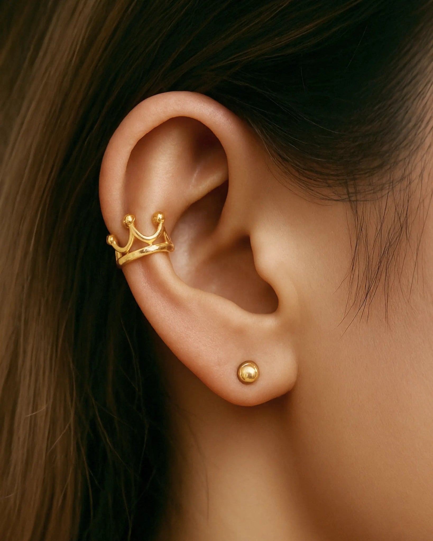 CuffQueen – Set de 3 Ear Cuffs de Corona - My Rebel Shop
