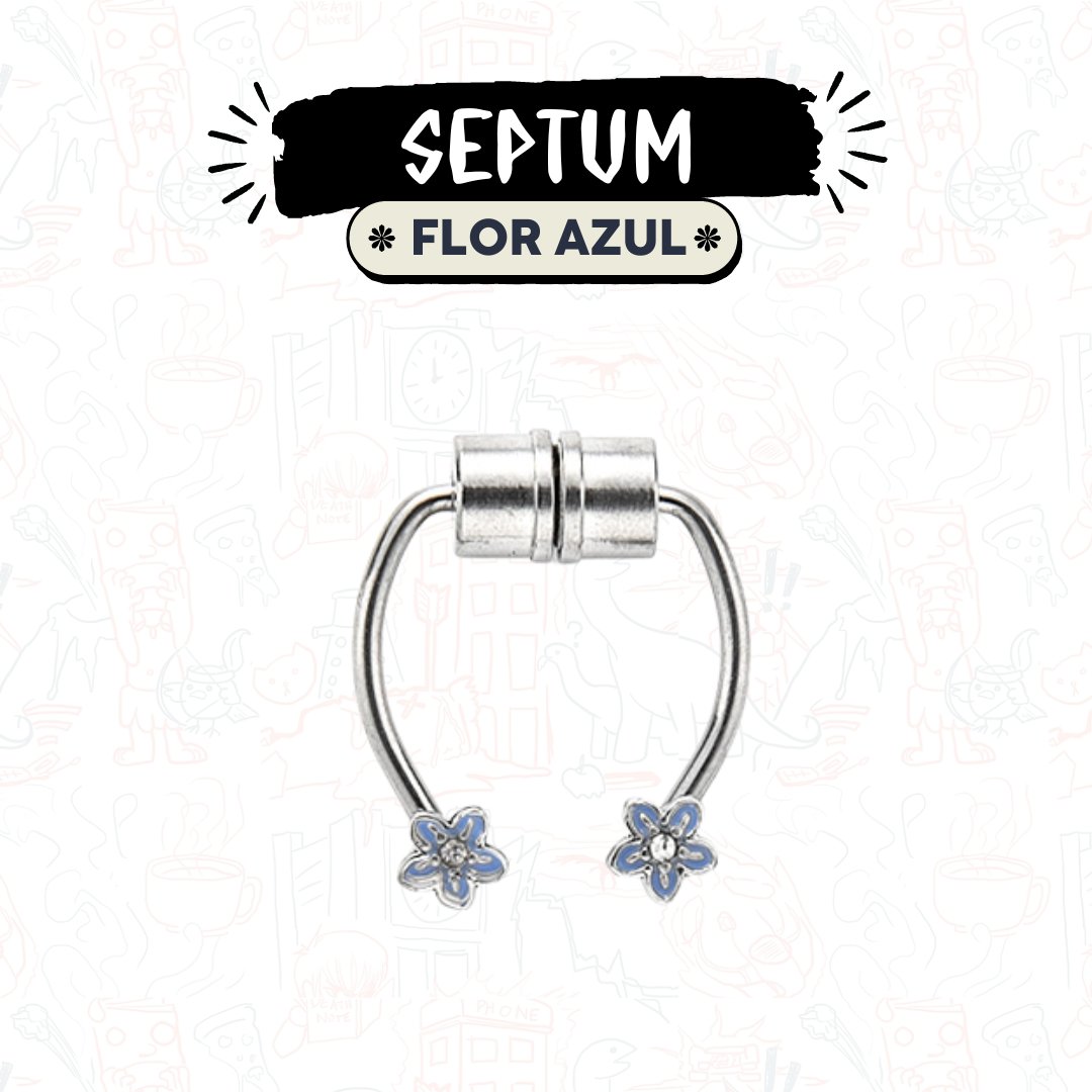 Septum de imán con rosas - My Rebel Shop