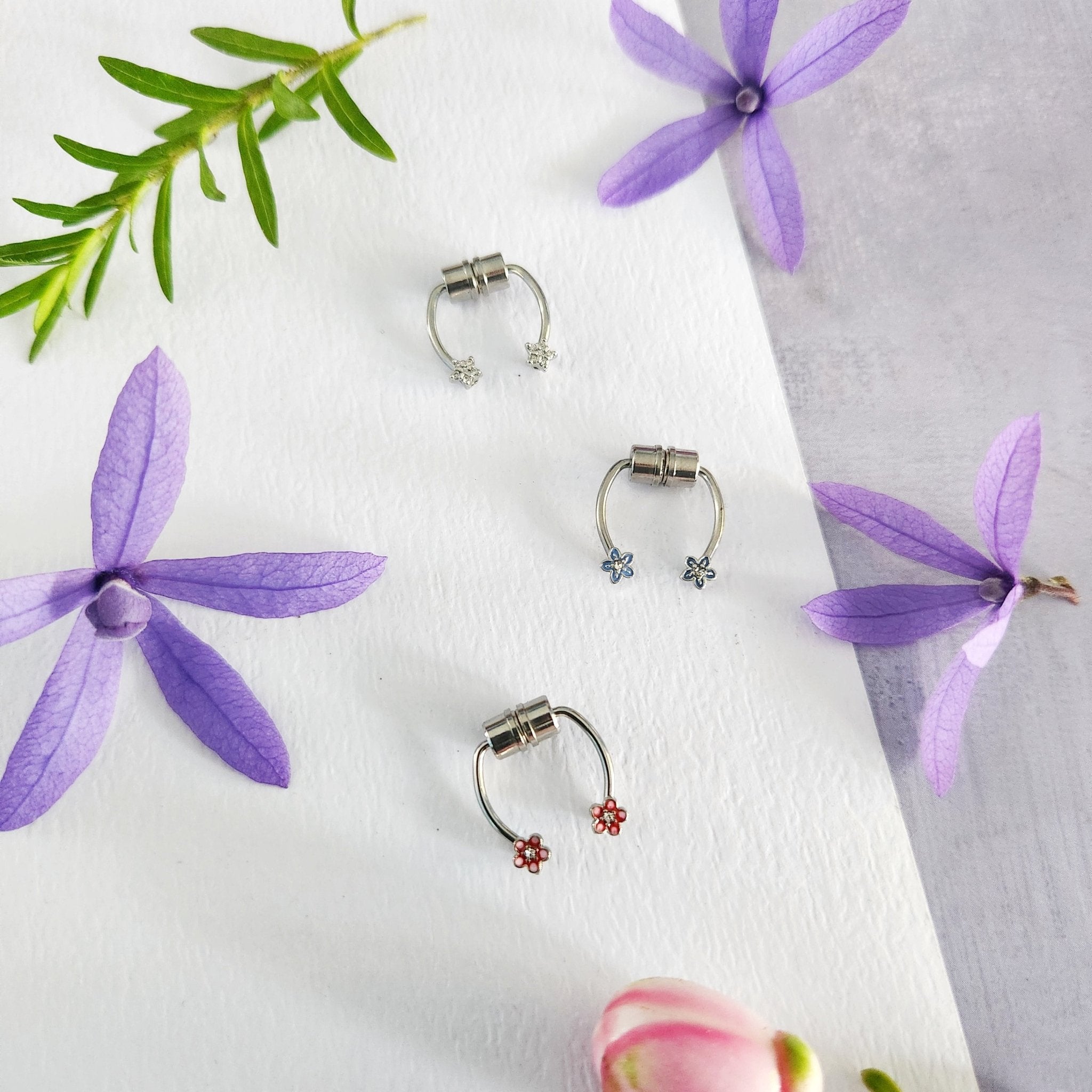 Septum de imán con rosas - My Rebel Shop