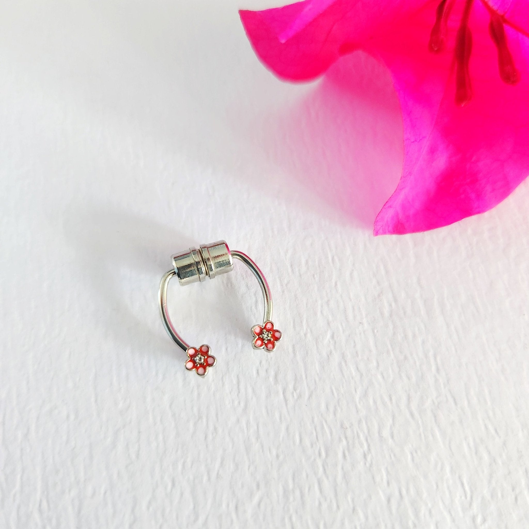 Septum de imán con rosas - My Rebel Shop