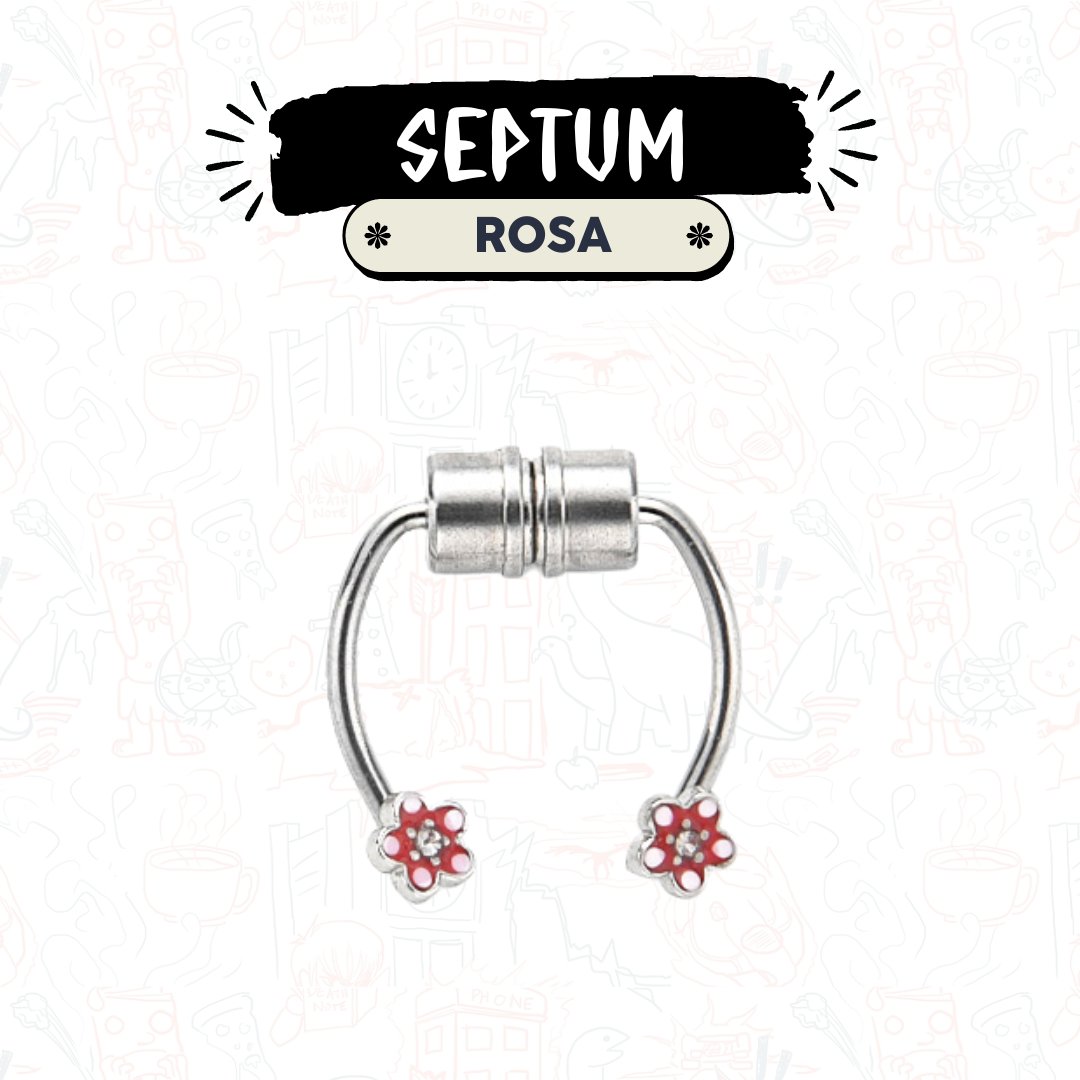 Septum de imán con rosas - My Rebel Shop