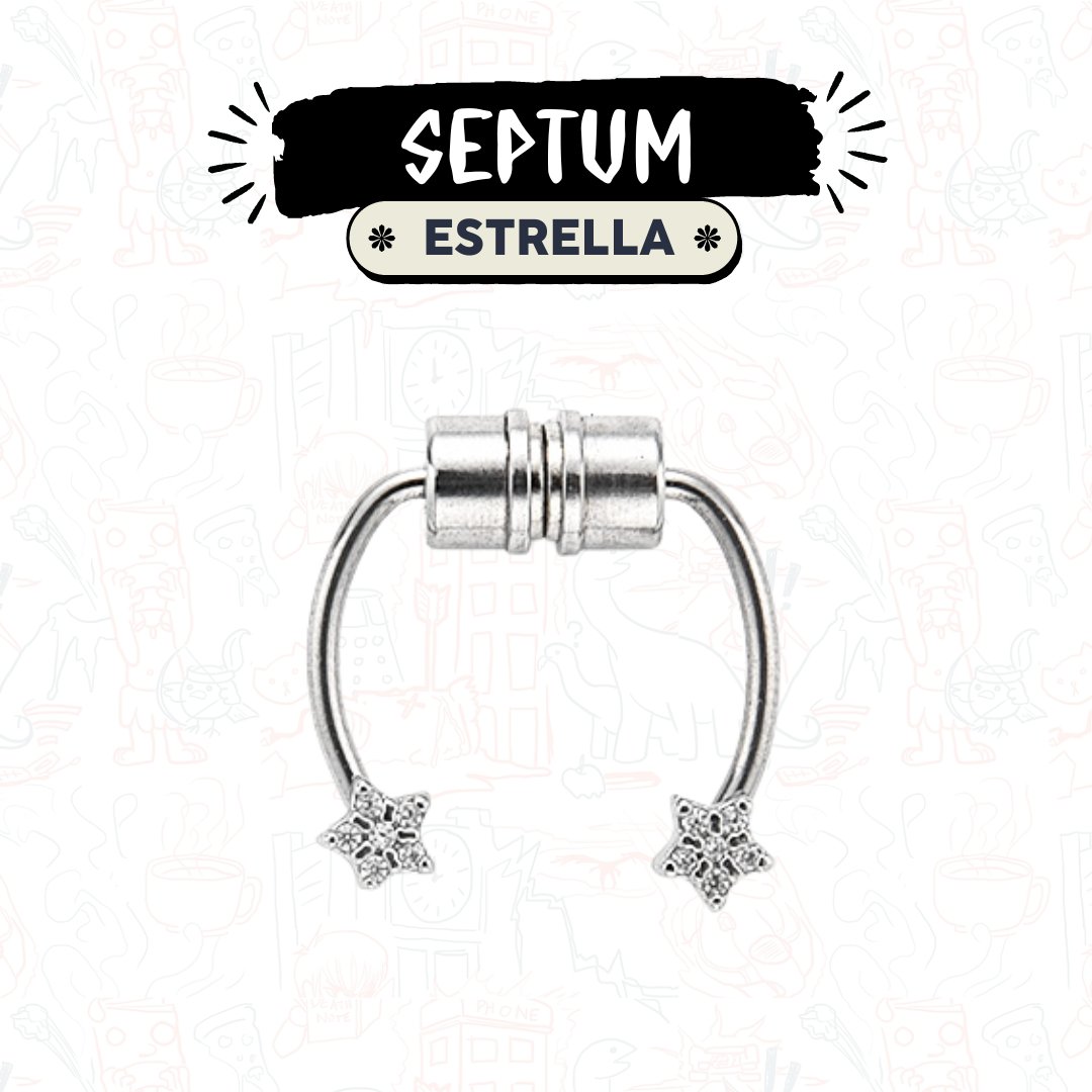Septum de imán con rosas - My Rebel Shop