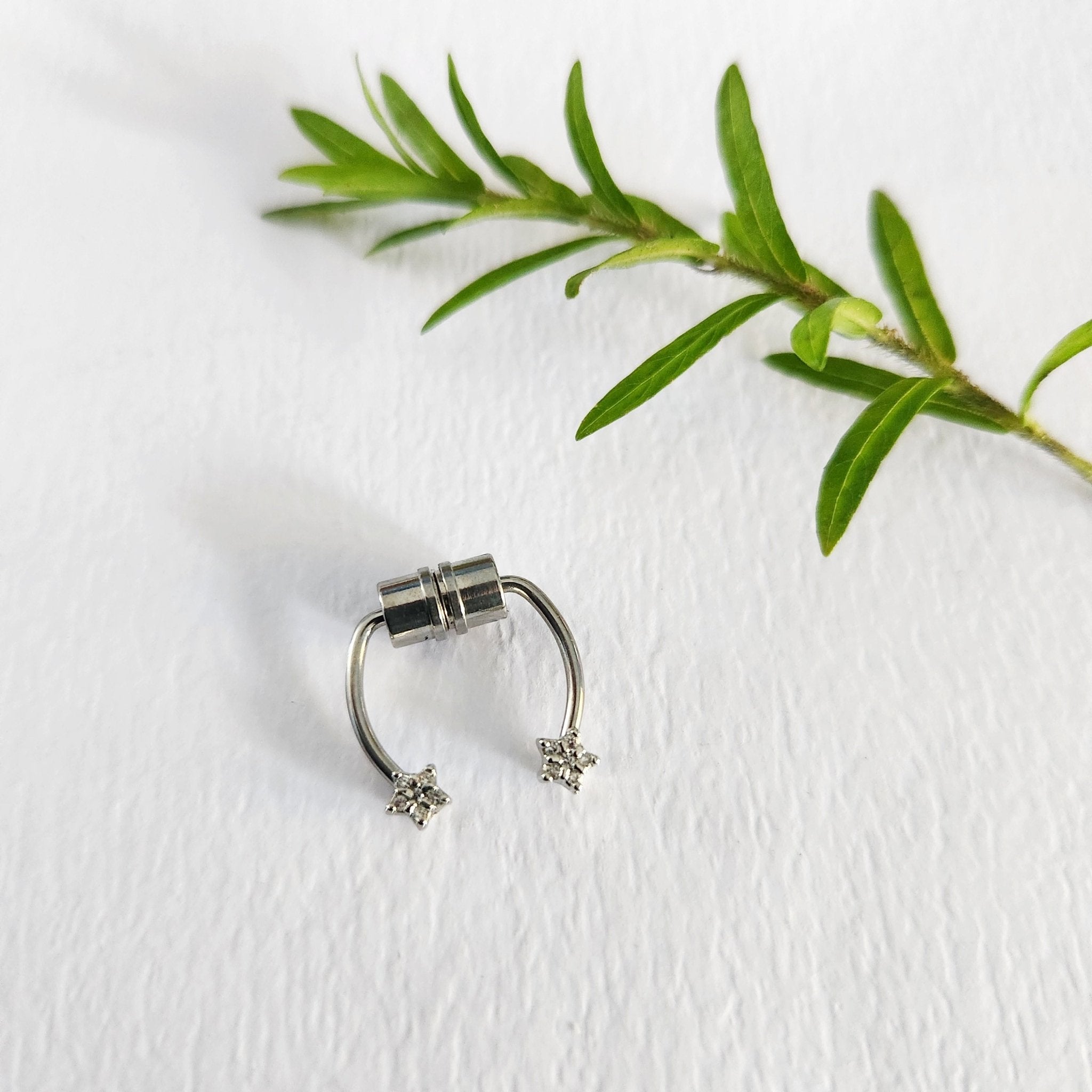 Septum de imán con rosas - My Rebel Shop
