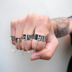 Set de anillos con cadena - My Rebel Shop