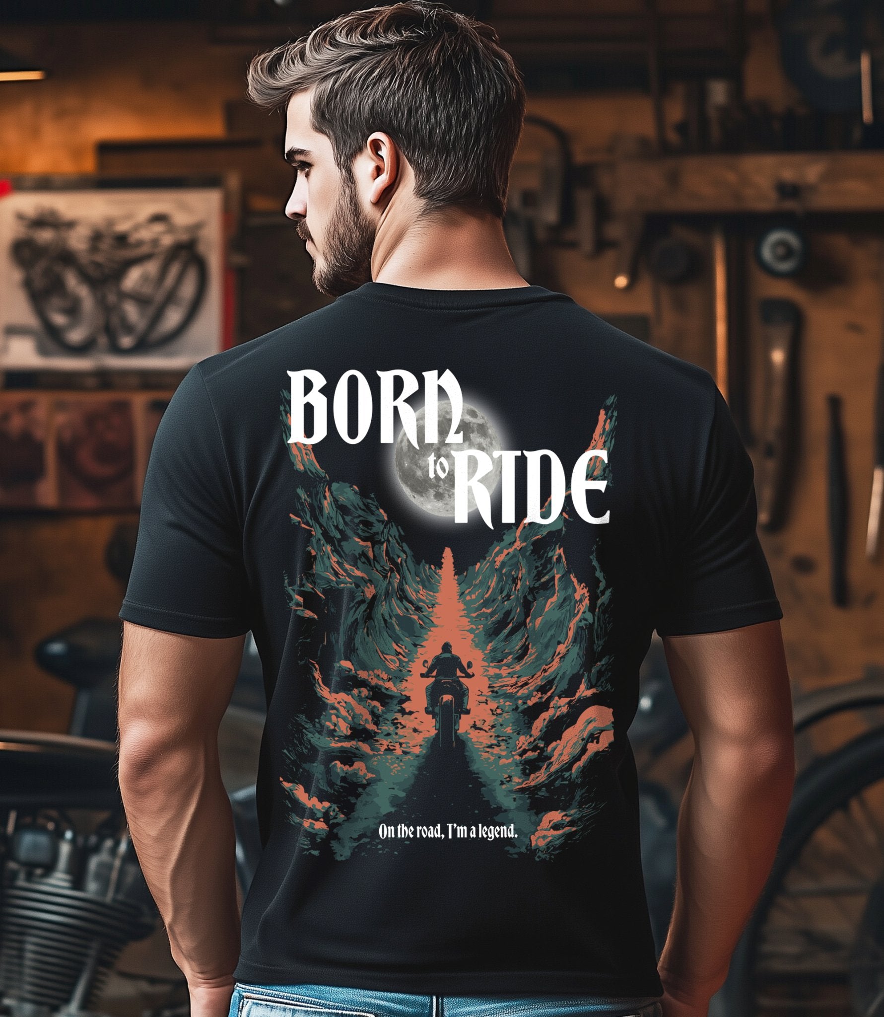 T-Shirt Born to Ride - My Rebel Shop