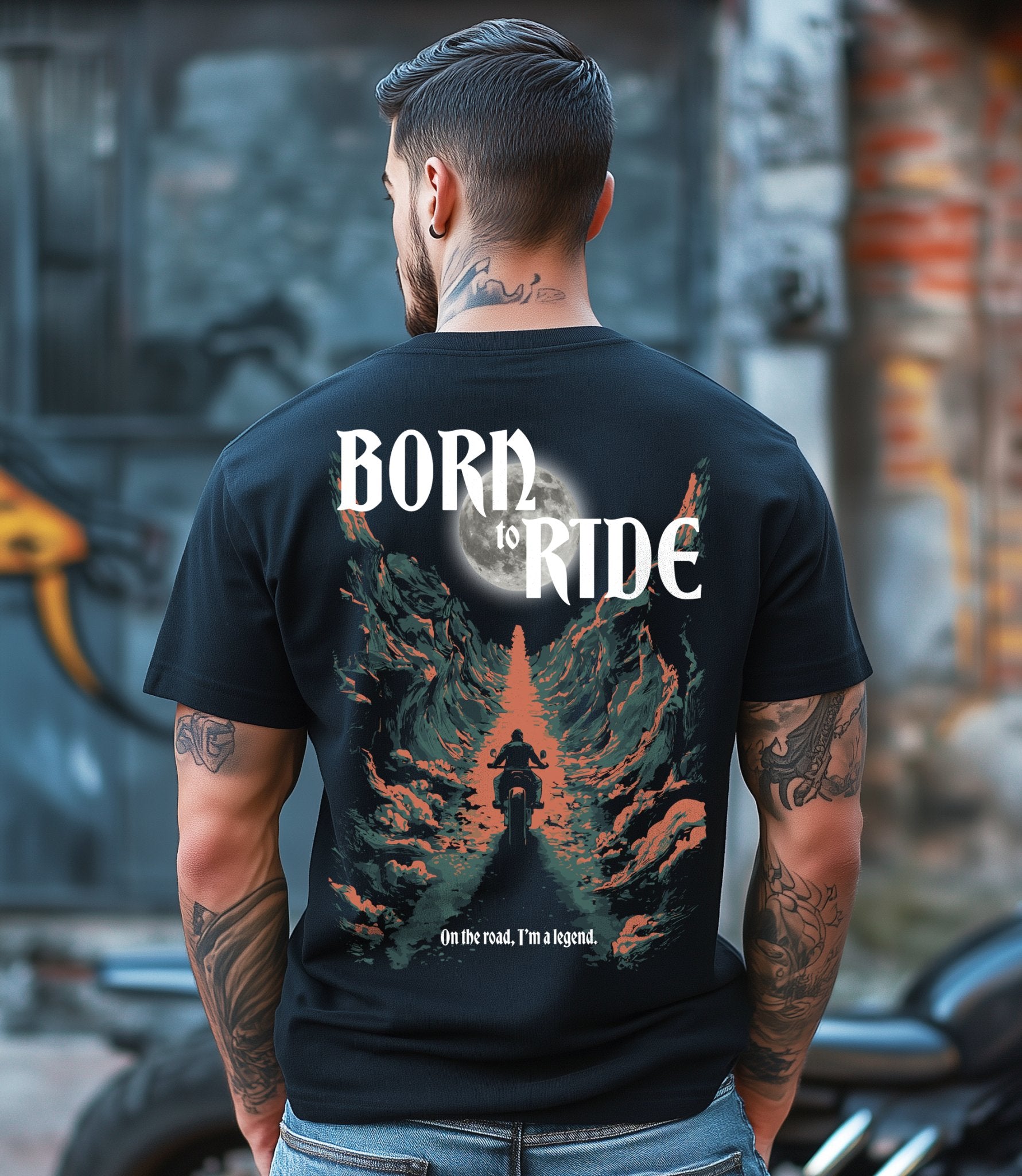 T-Shirt Born to Ride - My Rebel Shop